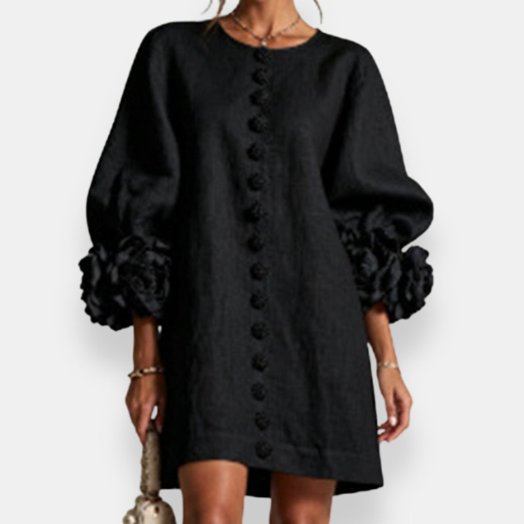 Marcelle | Vestido de flores en relieve