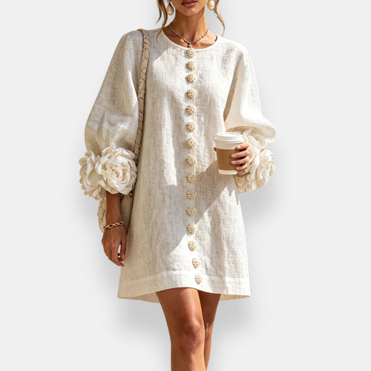 Marcelle | Vestido de flores en relieve