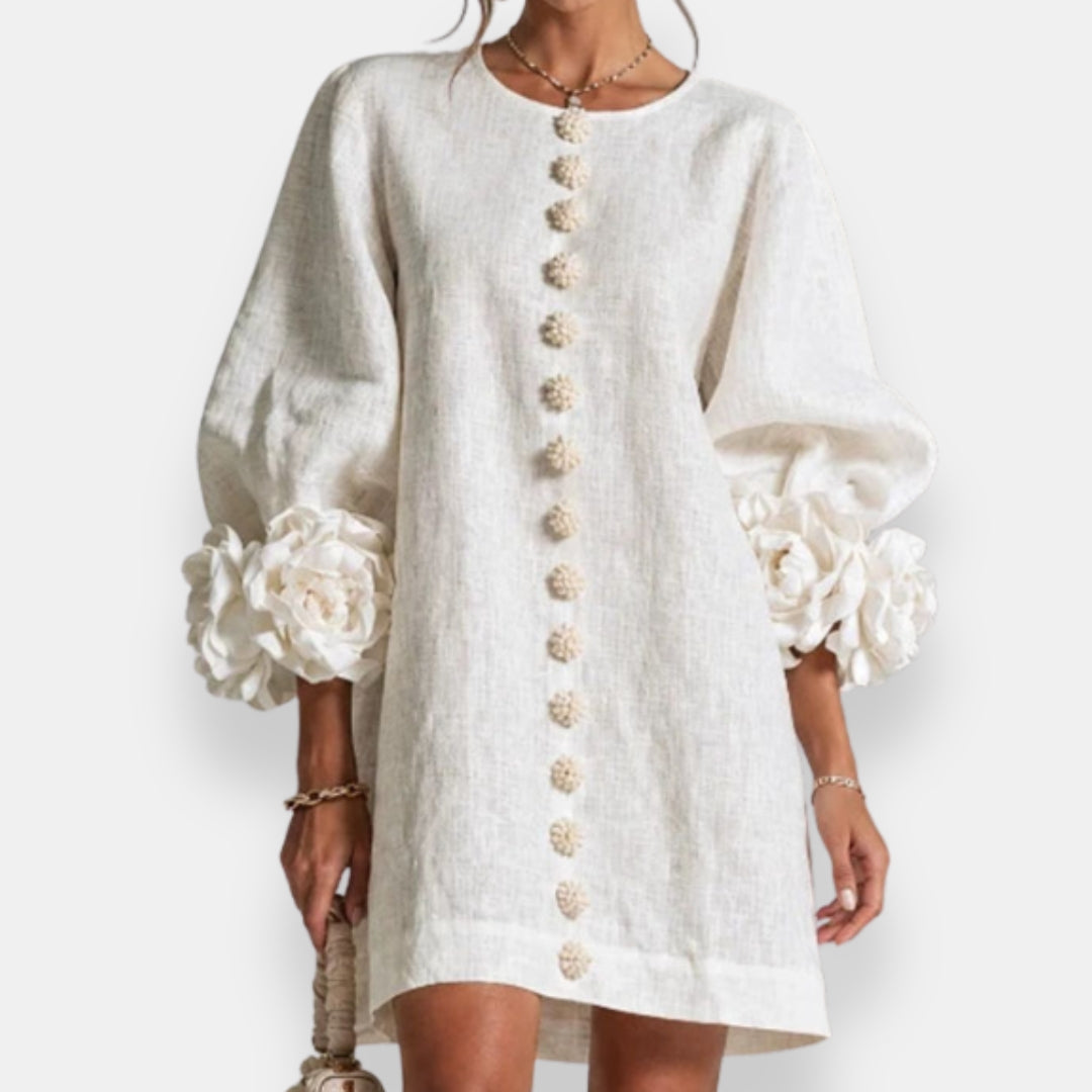 Marcelle | Vestido de flores en relieve
