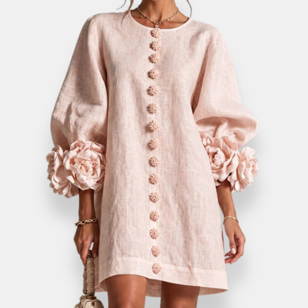 Marcelle | Vestido de flores en relieve