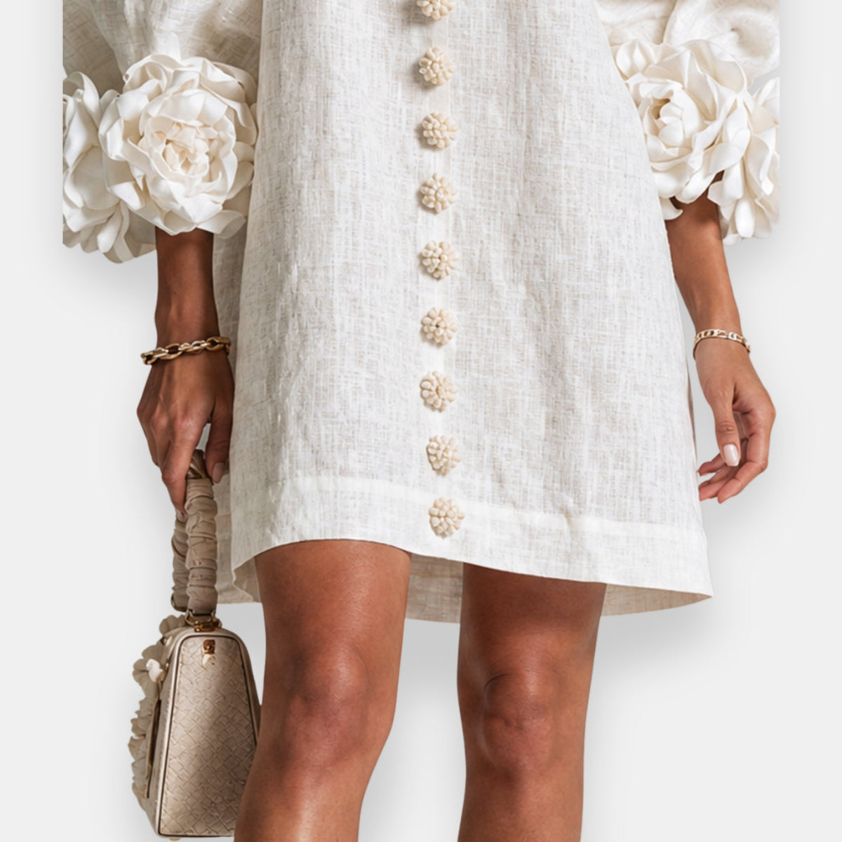 Marcelle | Vestido de flores en relieve