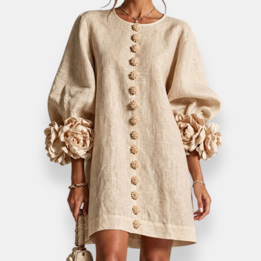 Marcelle | Vestido de flores en relieve