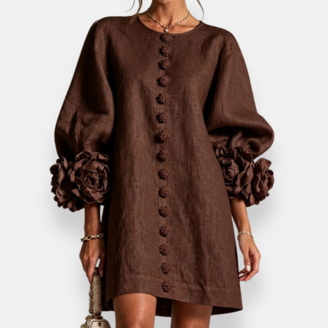 Marcelle | Vestido de flores en relieve