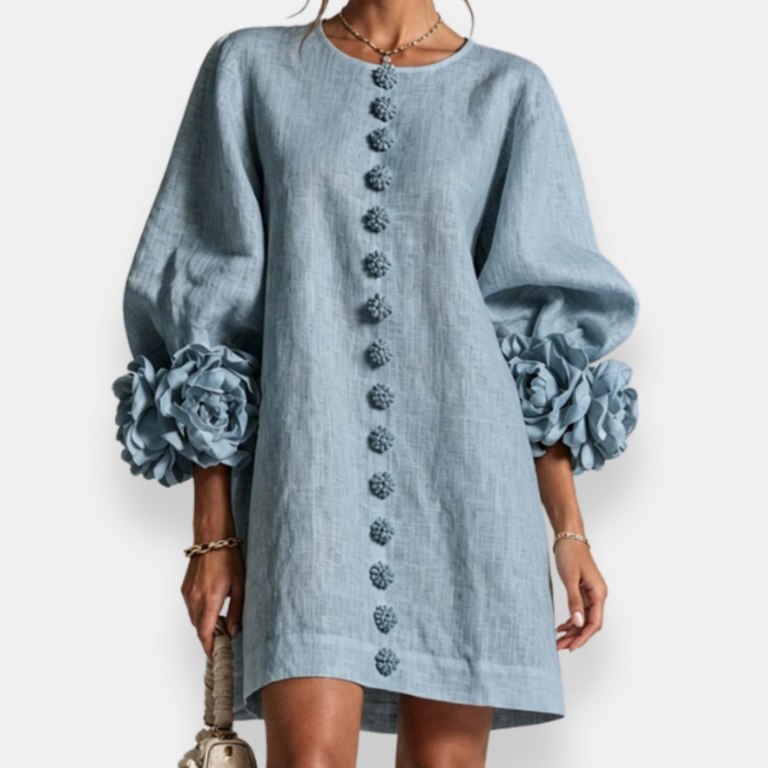 Marcelle | Vestido de flores en relieve