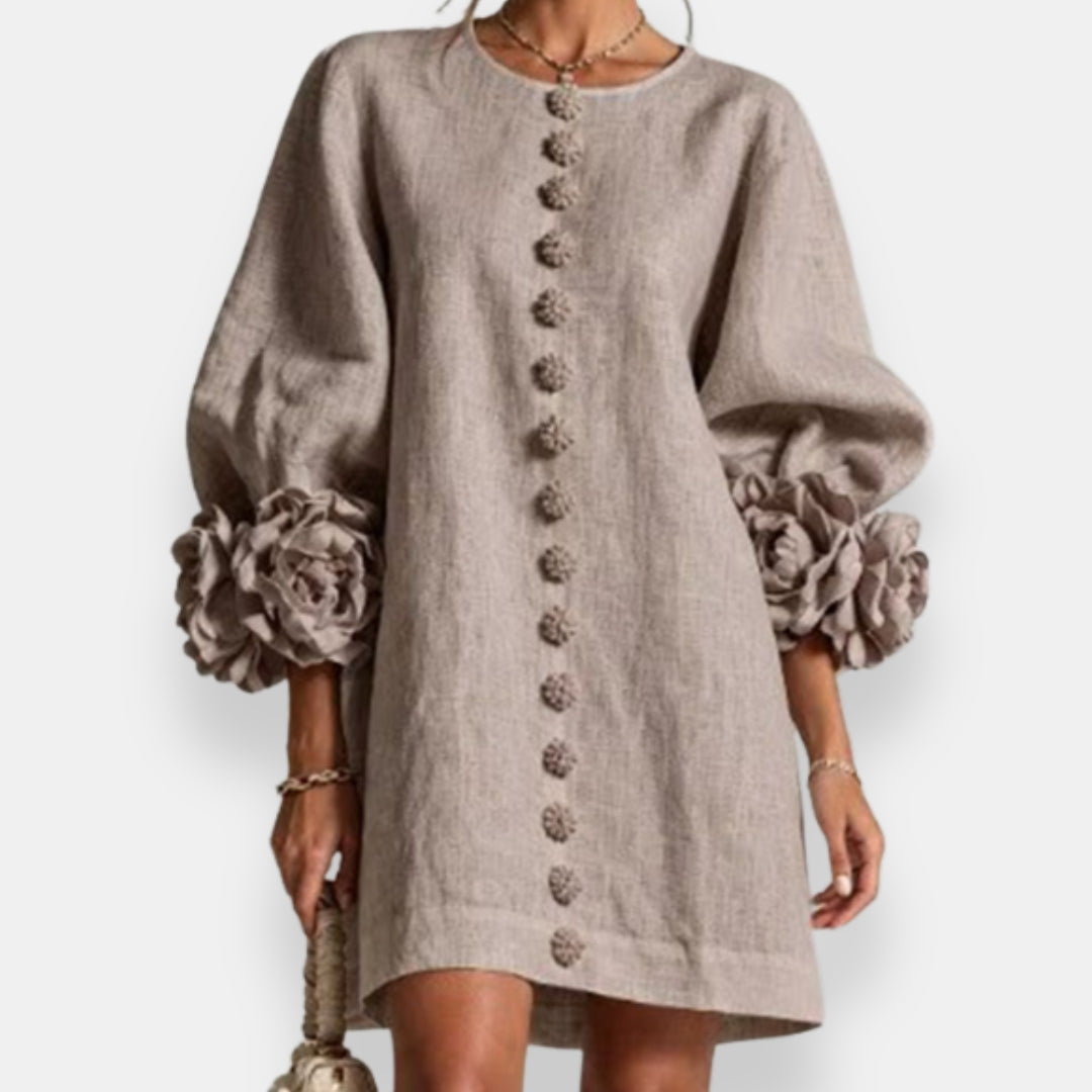 Marcelle | Vestido de flores en relieve