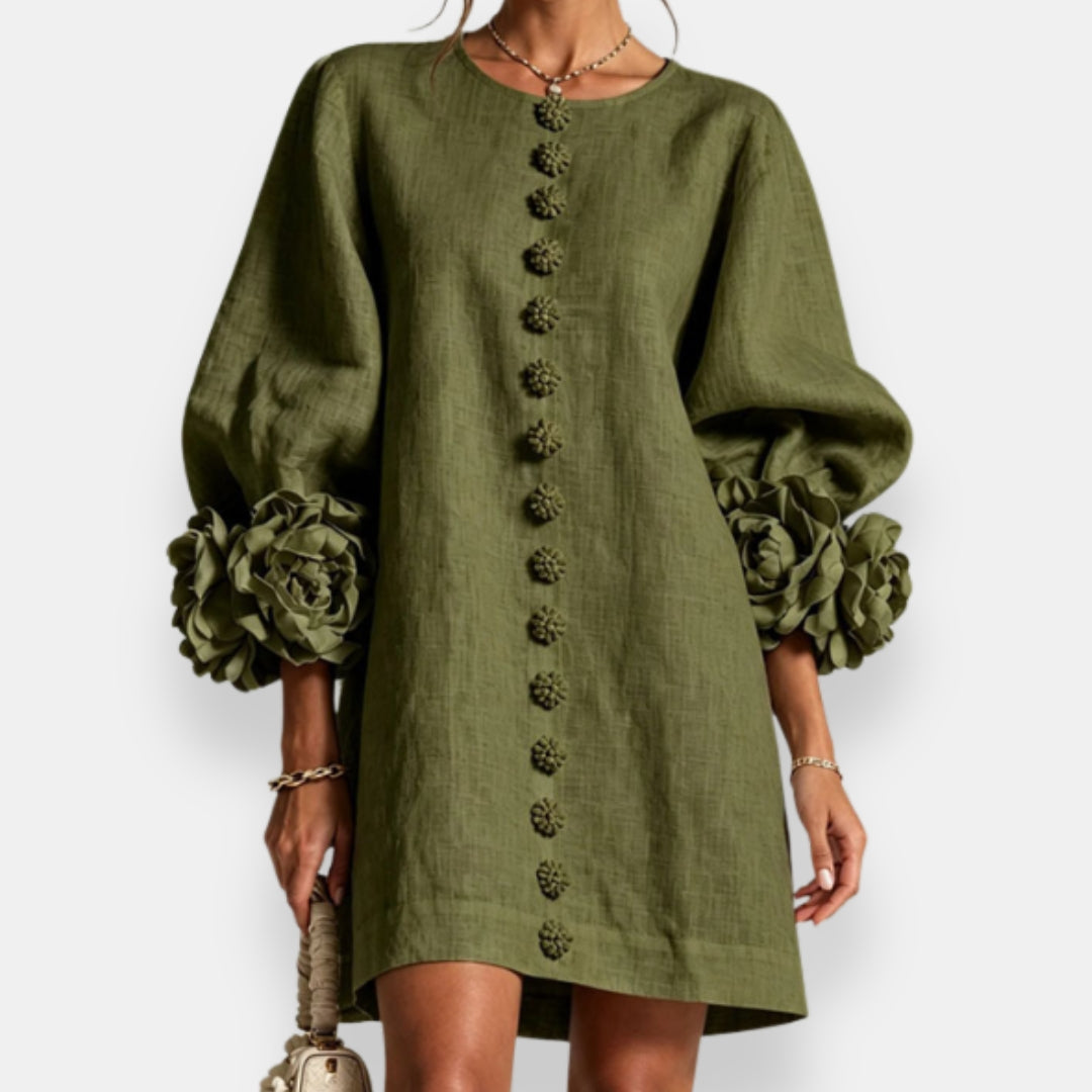 Marcelle | Vestido de flores en relieve
