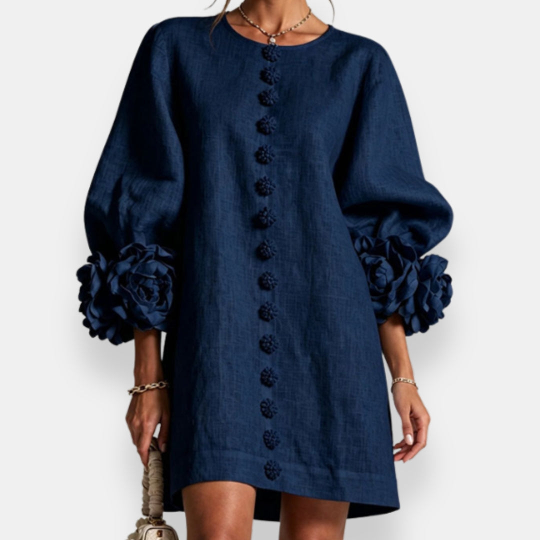 Marcelle | Vestido de flores en relieve