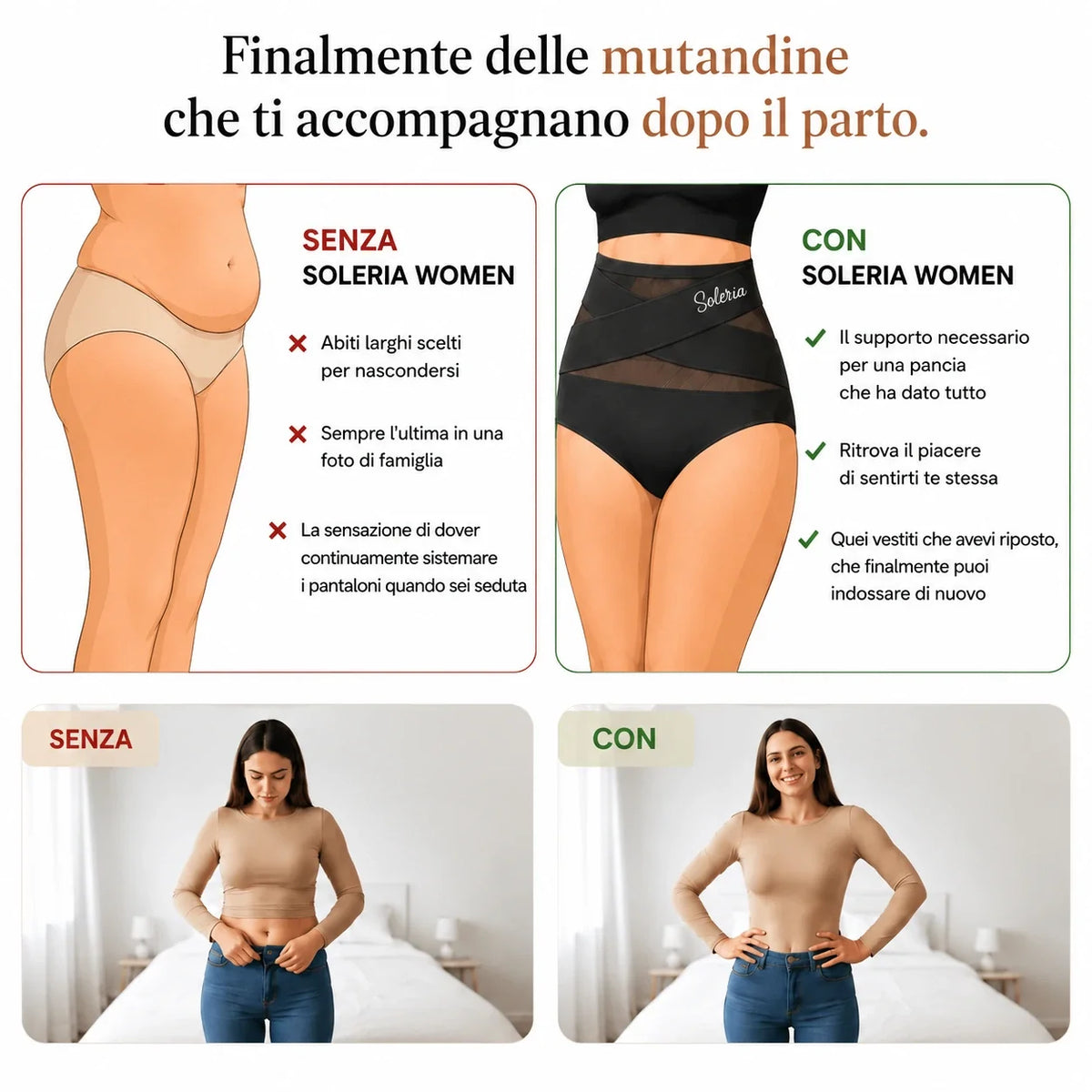 Braga Faja Postparto 360° – Tiro Alto con Sujeción Cruzada